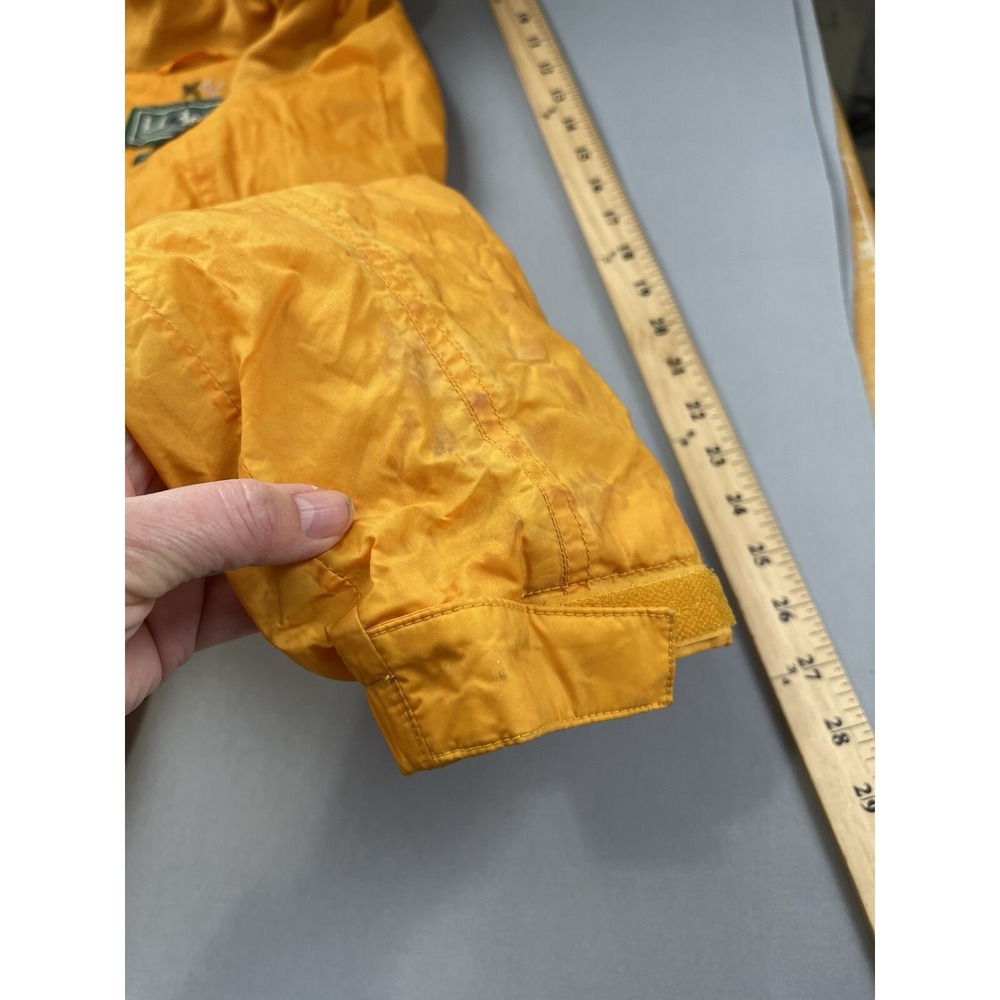 LL Bean Womens Jacket Medium Yellow Gorpcore Hiking Outdoor Fleece Lined Vintage - Picture 12 of 12